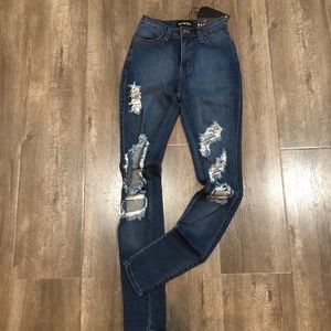 Fashion Nova high waist denim pant size 0
